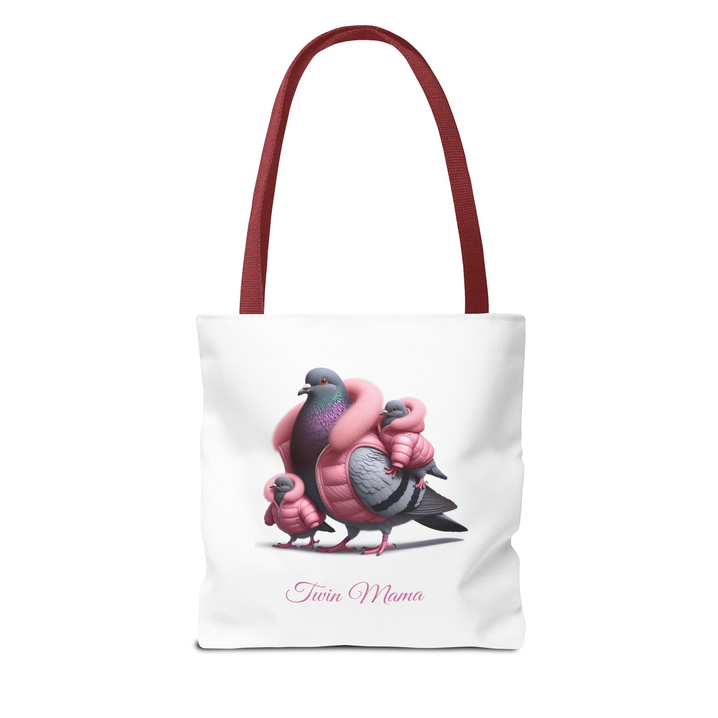 Twin Mama Pigeon and Baby Pigeons Tote Bag | Twin Mom Gift | Mother's Day Gift