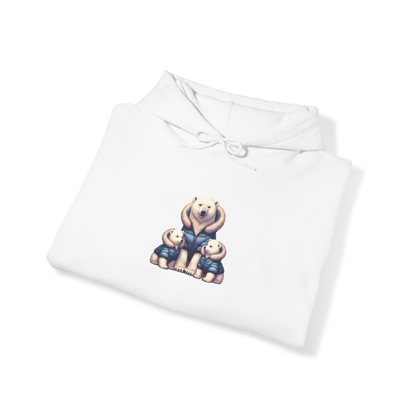 Twin Dad Boy Dad Polar Bear Cute Cartoon Hoodie Sweatshirt