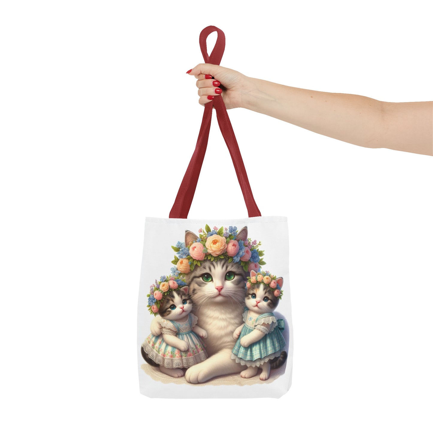 Twin Mama Kitty Cat and Baby Kittens Tote Bag | Twin Mom Gift | Mother's Day Gift