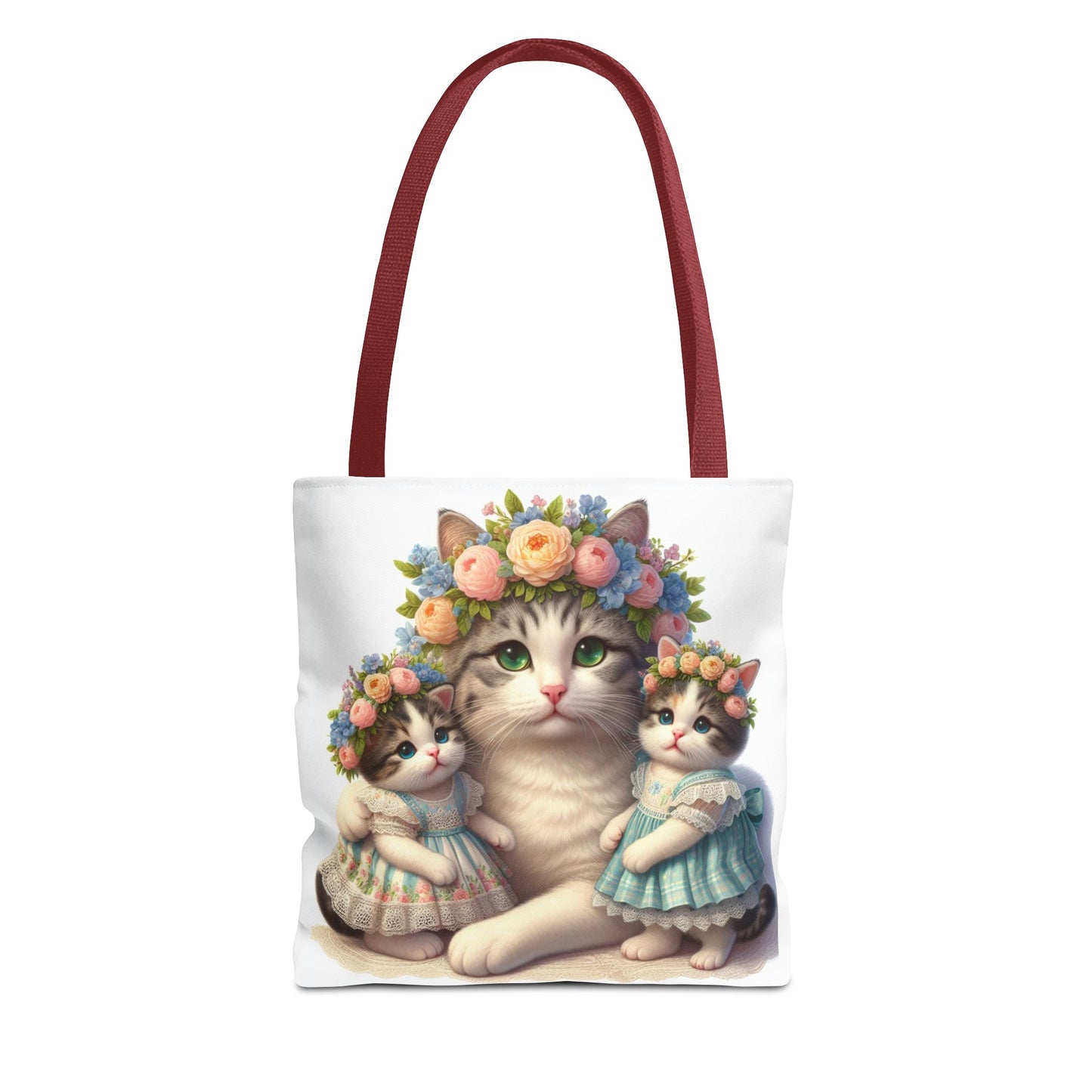 Twin Mama Kitty Cat and Baby Kittens Tote Bag | Twin Mom Gift | Mother's Day Gift