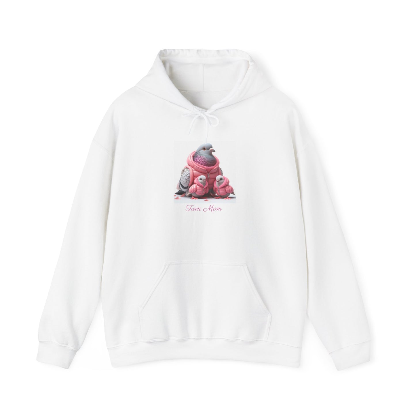 Twin Mom and Baby Birds Cute Cozy Heavy Blend Hooded Sweatshirt