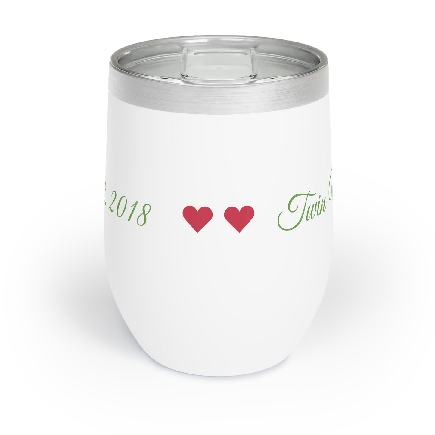 Springtime Custom Twin Mama Polar Bear & Baby Bears Wine Tumbler Chill Wine Tumbler | Personalized Text | Mother's Day Gift