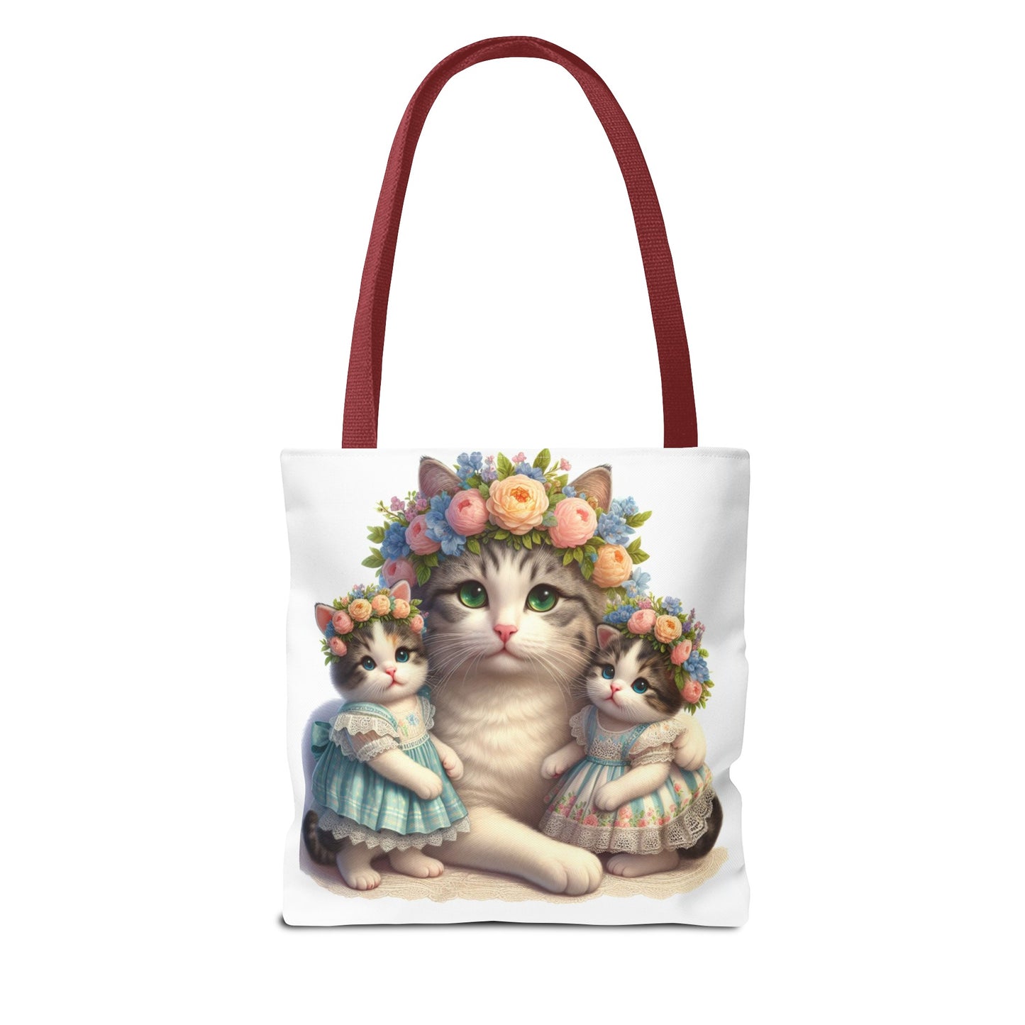 Twin Mama Kitty Cat and Baby Kittens Tote Bag | Twin Mom Gift | Mother's Day Gift